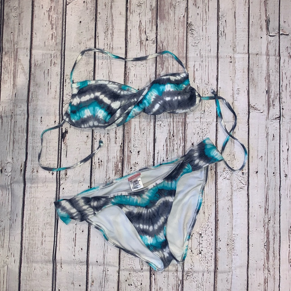 PacSun tie dye blue and grey bikini❗️
